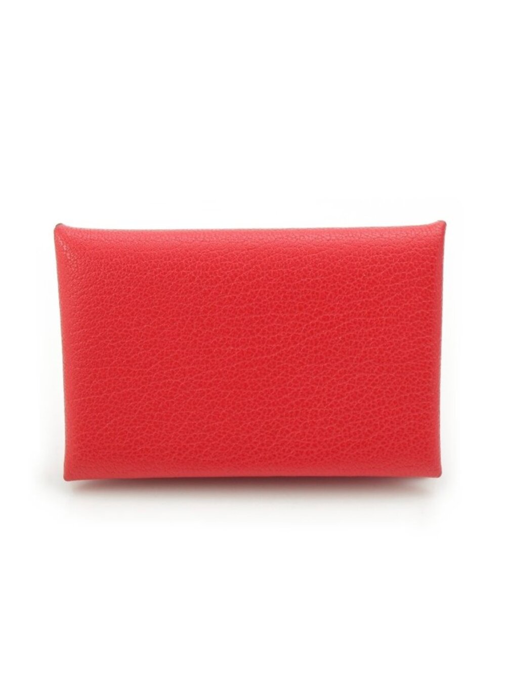 Hermes Calvi Chevre Chamkila Card Case Rouge Decou